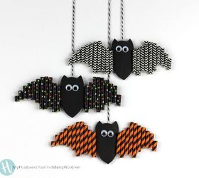 I'm Batty for These Easy Halloween Paper Straw Bats!