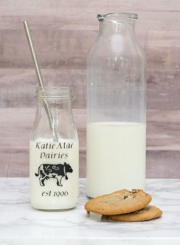 garrafas de leite de vidro personalizadas