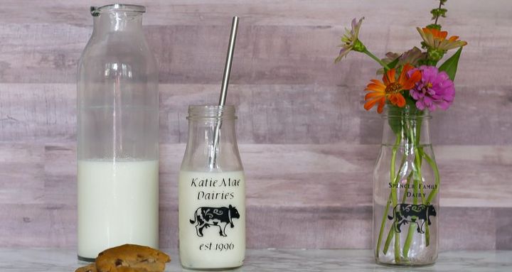 personalized diy glass milk bottles