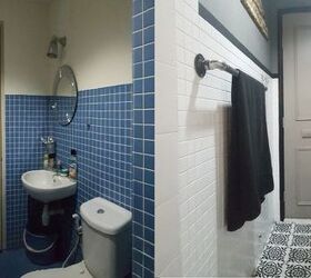 my bathroom makeover, A pano view of my small bathroom
