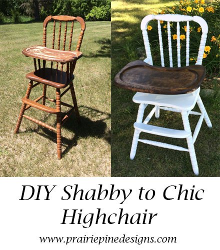 shabby to chic highchair
