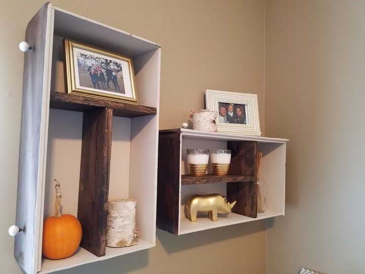 diy turn old drawers into shelves