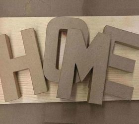 farmhouse style home sign, 8 Paper Mache Letters from Hobby Lobby