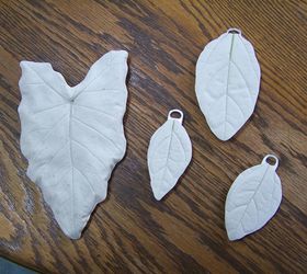 fall leaves created with plaster of paris