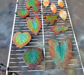 Fall Leaves Created With Plaster of Paris