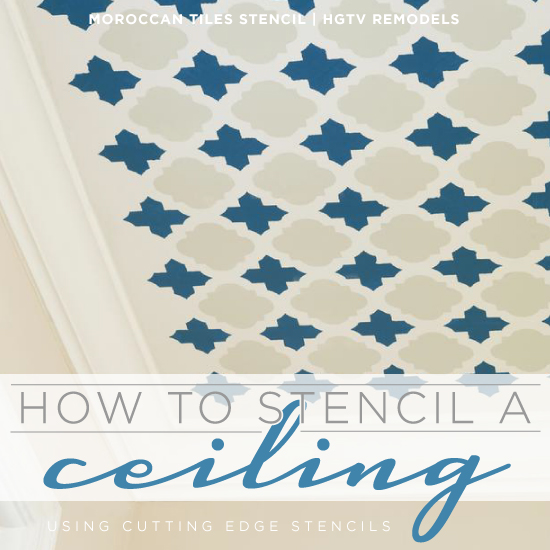 25 awesome ways to upgrade your home using stencils, Splash a fun pattern on your ceiling