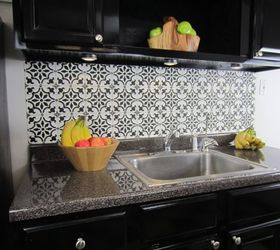25 awesome ways to upgrade your home using stencils, Create a faux tile backsplash