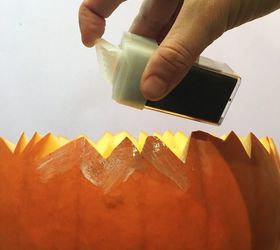 s bibbidi bobbidi boo 3 pumpkin ideas for a magical halloween, Step 7 Add glitter Sprinkle glitter on edges