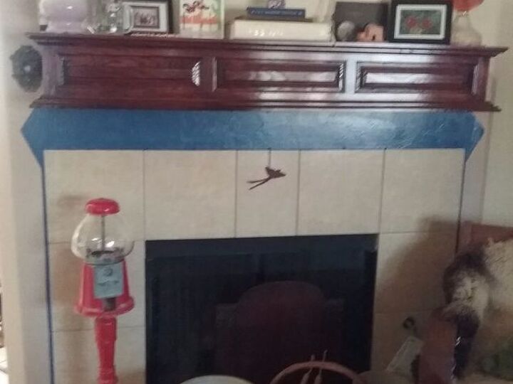 q cover up a tile surround on my fireplace