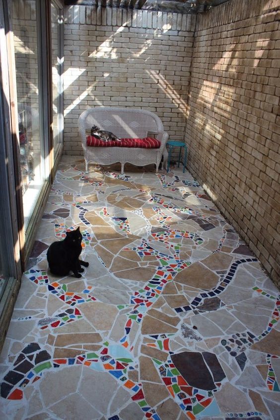 mosaic catio cat patio project