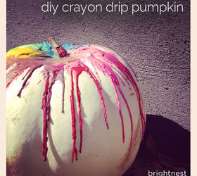 s 13 popular ways to decorate a pumpkin with little or no carving, Melt crayons over your pumpkin