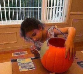halloween pumpkin candy bucket makeover