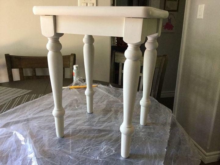 q i have this little stool that i want to refinish in a shabby chic look