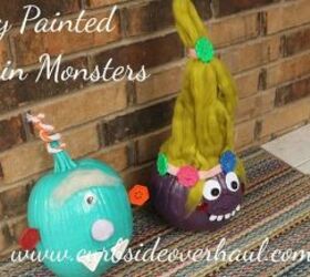 quick and easy painted pumpkin monsters