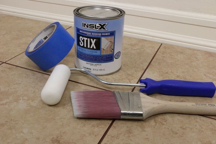 how to paint a floor with a tile stencil