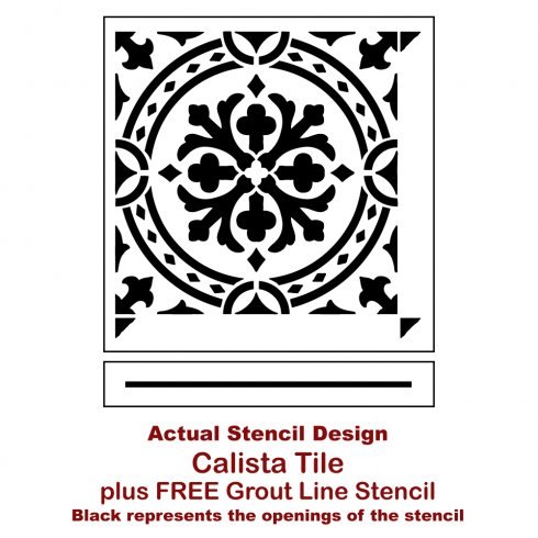 how to paint a floor with a tile stencil