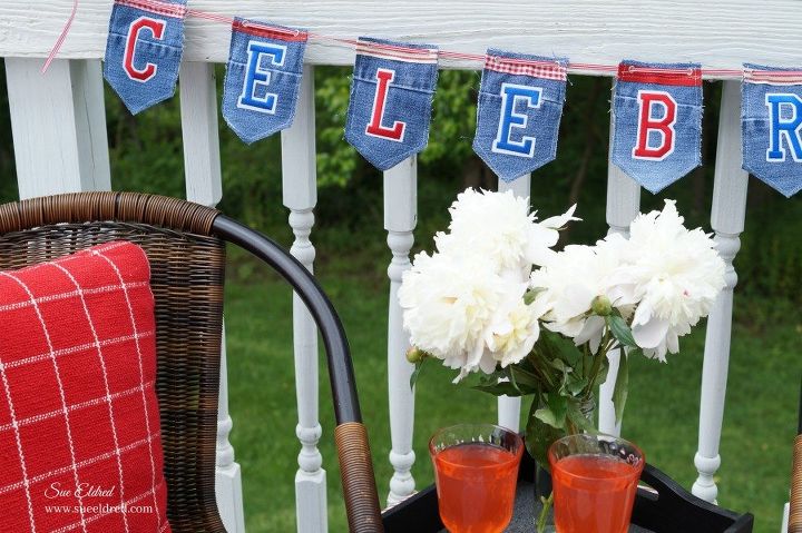 create a blue jean banner for special celebrations
