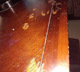 q how to repair wood veneer bedroom night table damaged by nail polish