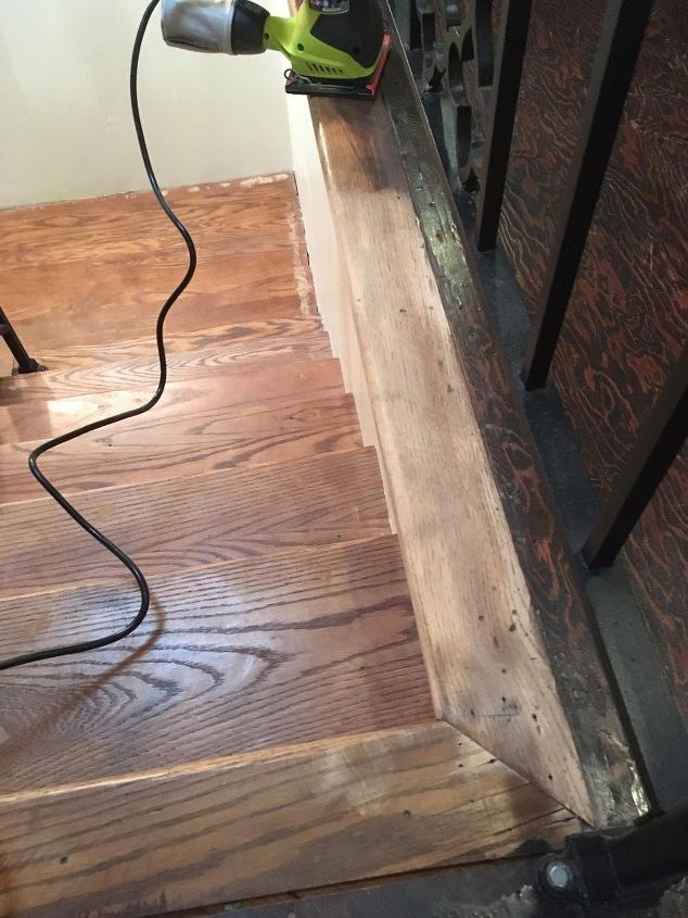 refinishing our carpeted stairs