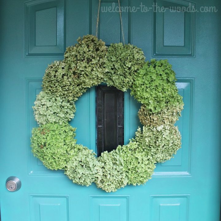 easy cheap annabelle hydrangea wreath for fall