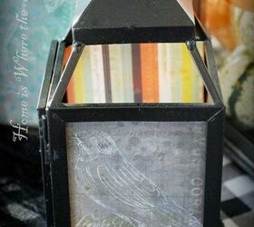 transform your lanterns for halloween using scrapbook paper