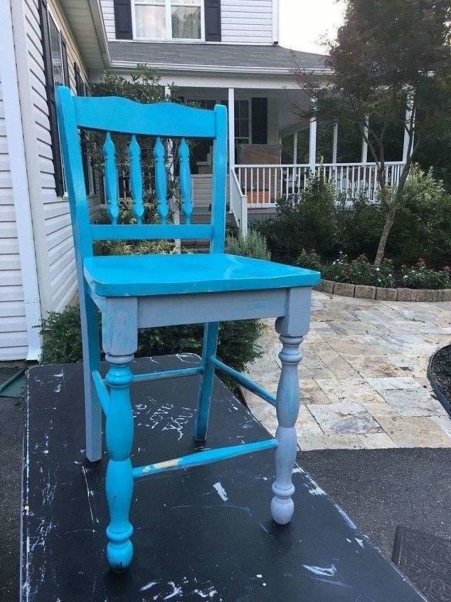 chalk paint table for the front porch