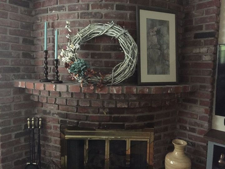 decorating a round fireplace mantel