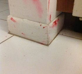 how to remove dried nail polish splashed on wall tile floor