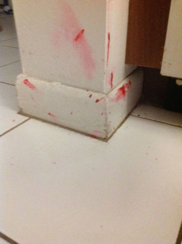 how to remove dried nail polish splashed on wall tile floor