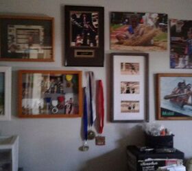 sports award display, Sports themed wall collage