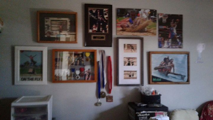 expositor de premios deportivos, Collage de pared con tem tica deportiva