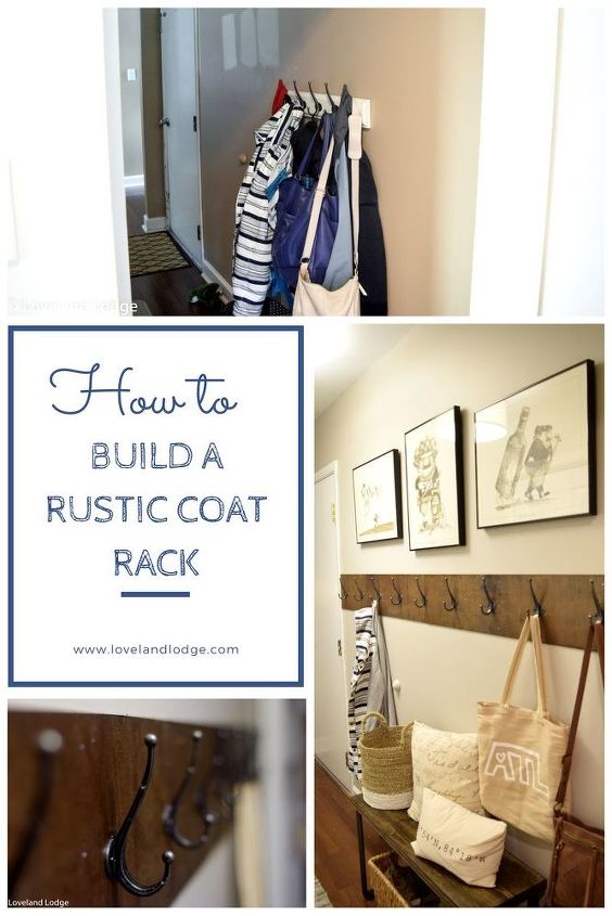 diy rustic coat rack