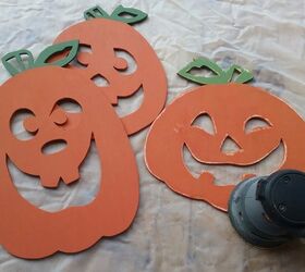 painted pumpkin yard stakes diy
