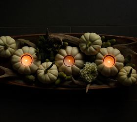 ghost pumpkin tea light centerpiece