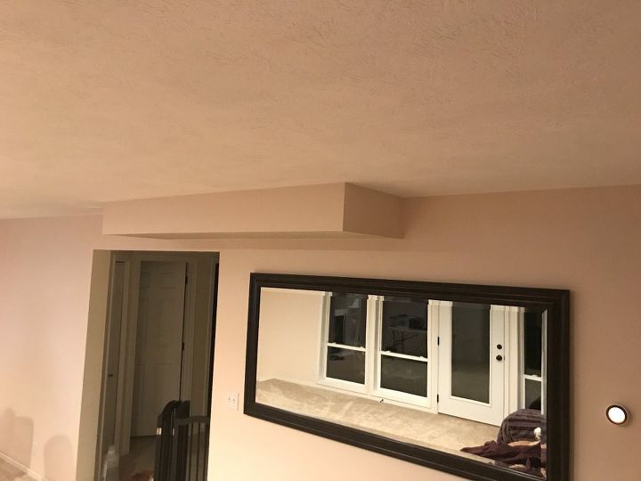 crown molding around ceiling duct box