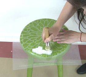 3 cool diy step by step stools you ll want in your home, Step 6 Start painting in a circular motion