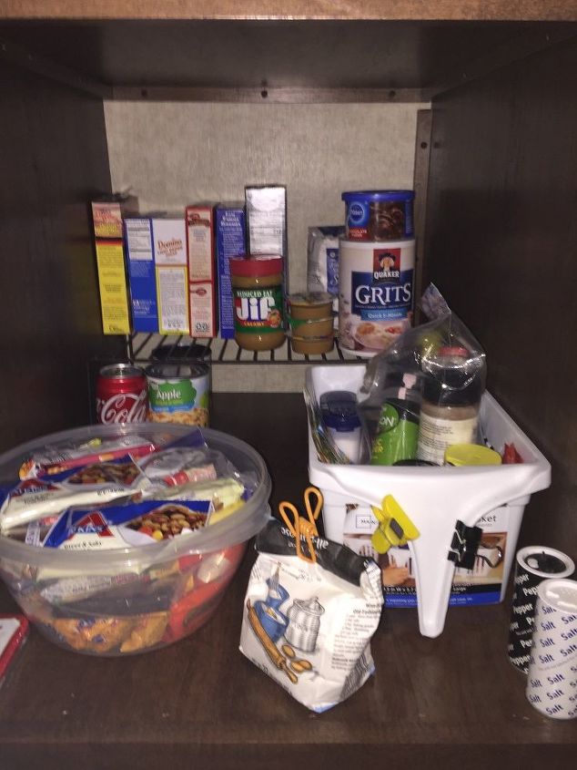 q what kind of storage to use in deep camper pantry