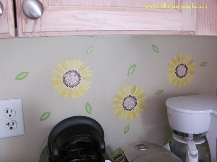 adding colour and pattern to a painted back splash