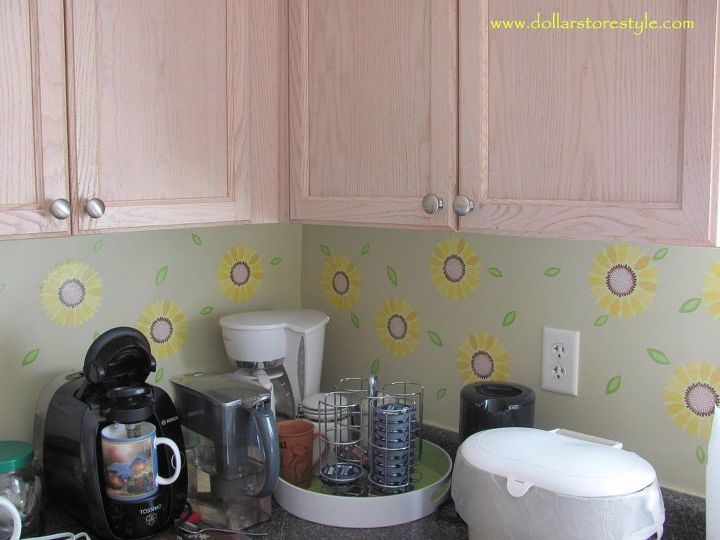 adding colour and pattern to a painted back splash