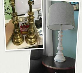 spray paint your lamps bro a beachy lamp upcycle, Before and After