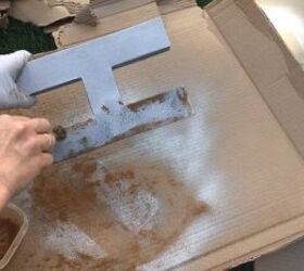 diy faux galvanized patina letters using acrylic paint