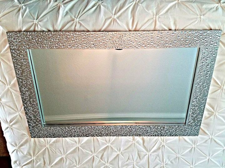 mirror mirror on the wall who is the fairest one of all, Update an Old Frame Diamond Encrusted Mirror