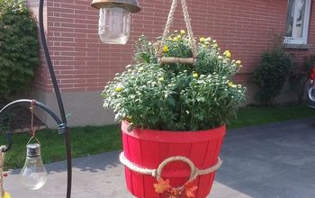 Apple Baskets Turned Fall Planters