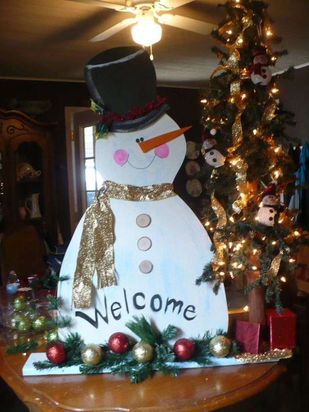 boneco de neve sinal de boas vindas