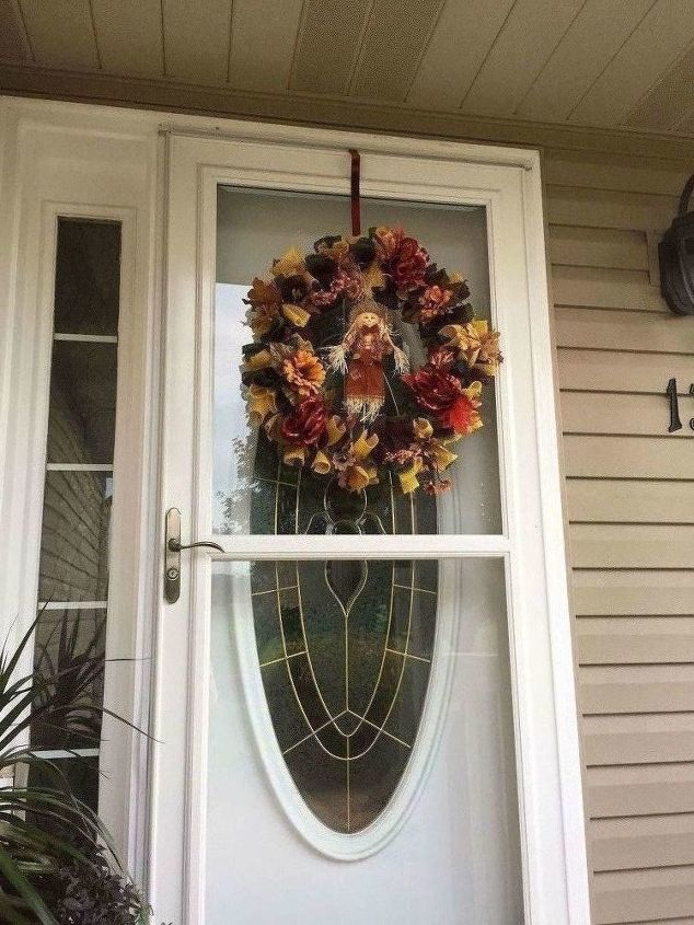 burlap fall autumn halloween wreath