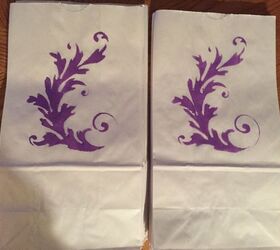 plain white paper bags turned into nice gift bags