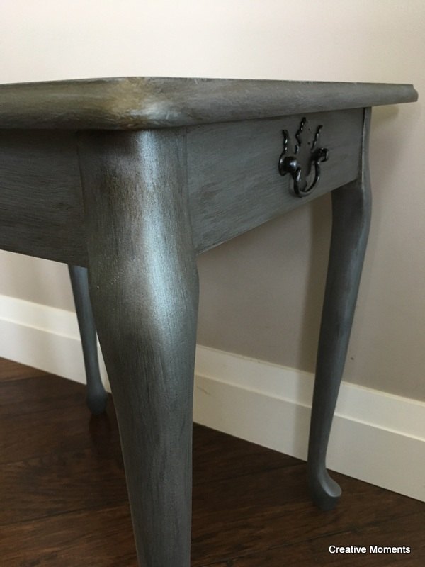 shades of metallic accent table