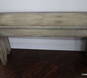 milk painted rustic benches