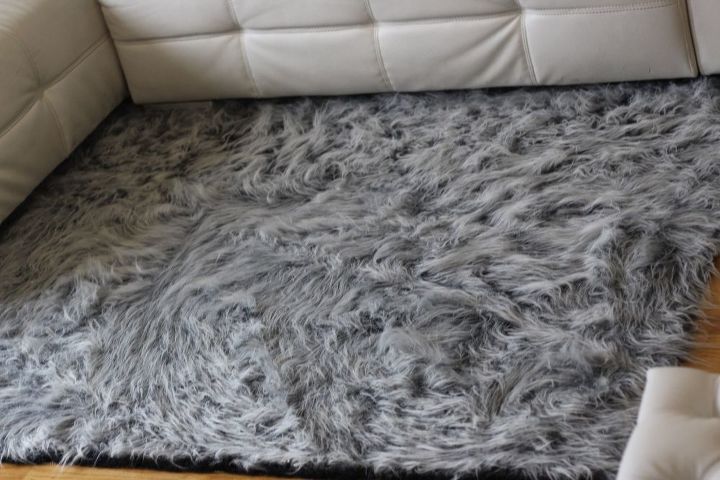 s 10 quick and easy rug ideas to brighten up your space, QUICKEST DIY FUR RUG UNDER 50
