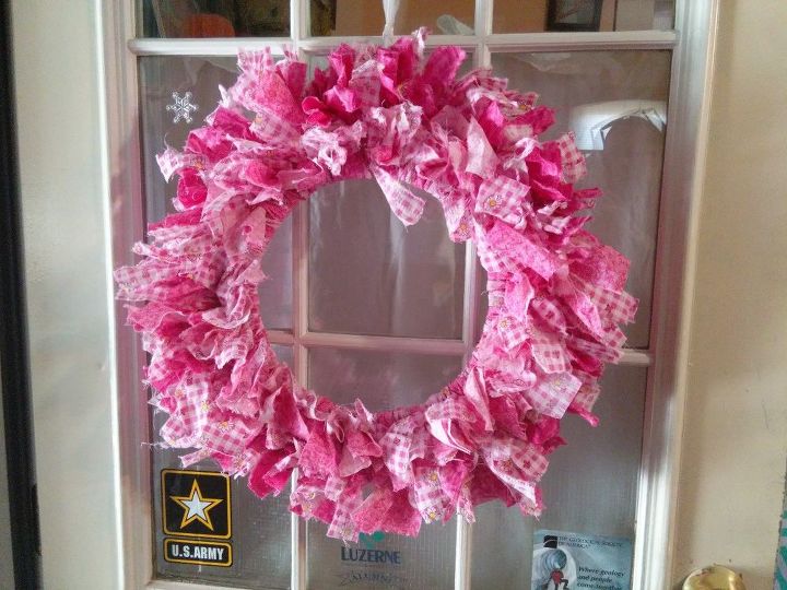 my first rag wreaths